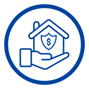 hand holding home with dollar sign icon American VA Loans